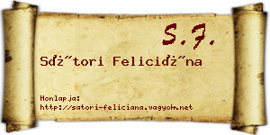 Sátori Feliciána névjegykártya